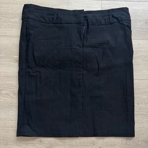 Black Knee-Length Pencil Skirt for Work